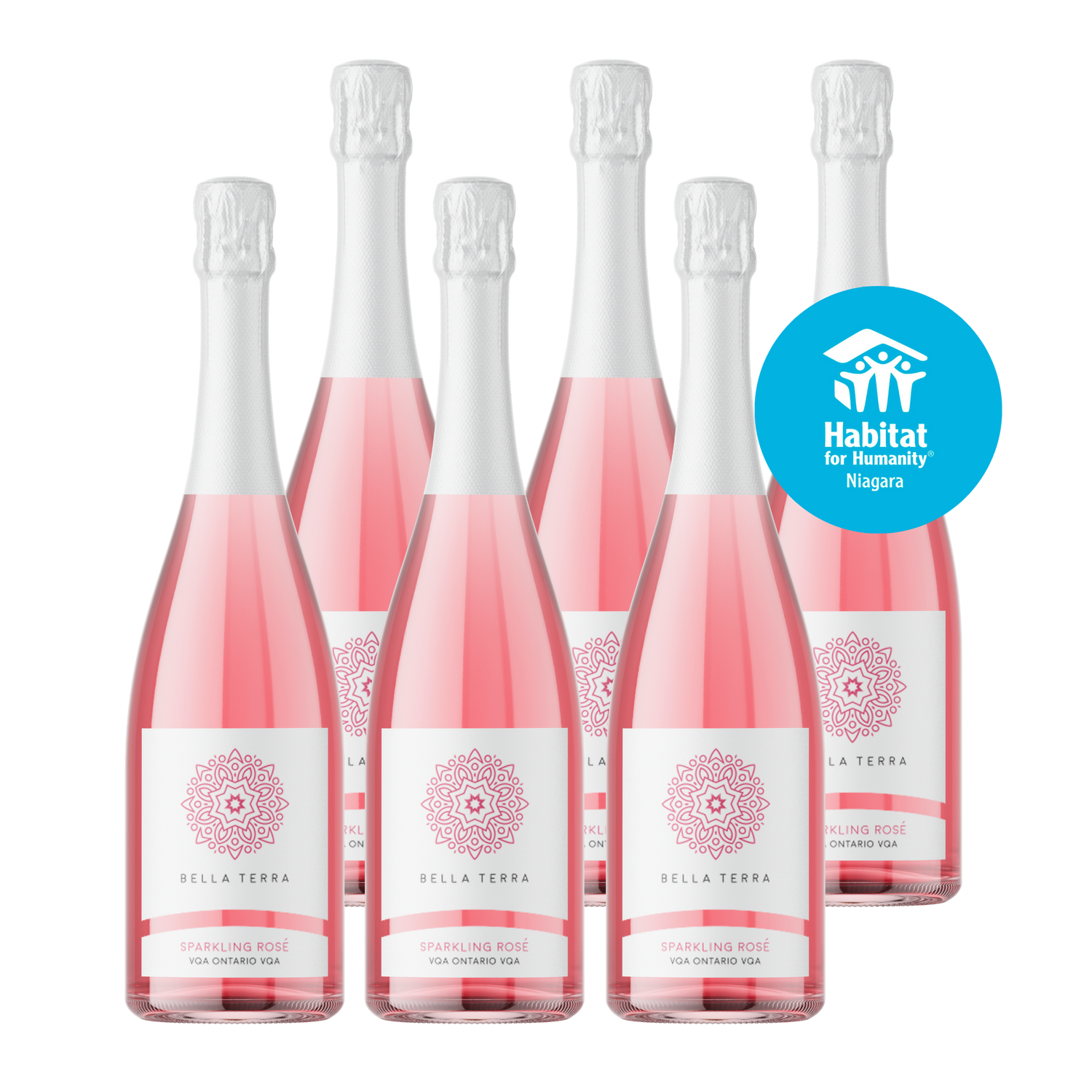 Habitat For Humanity Sparkling Rosé 6 Pack (Includes $30 Donation)